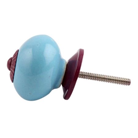 Sky Blue Purple Fitting Ceramic Knob